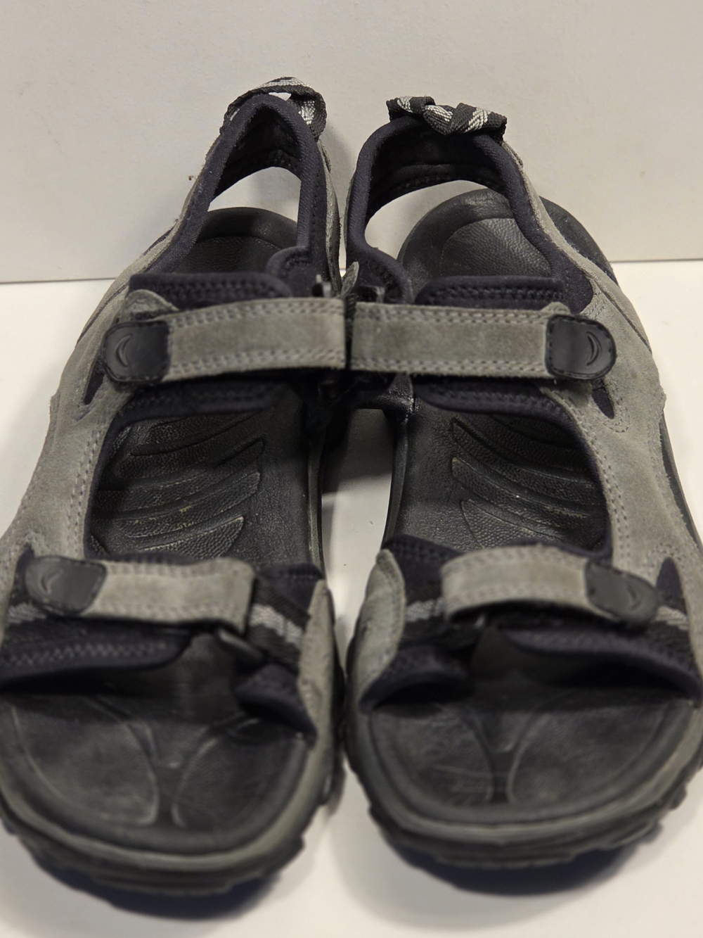Lands' End Women's Gray and Black Sport Sandals